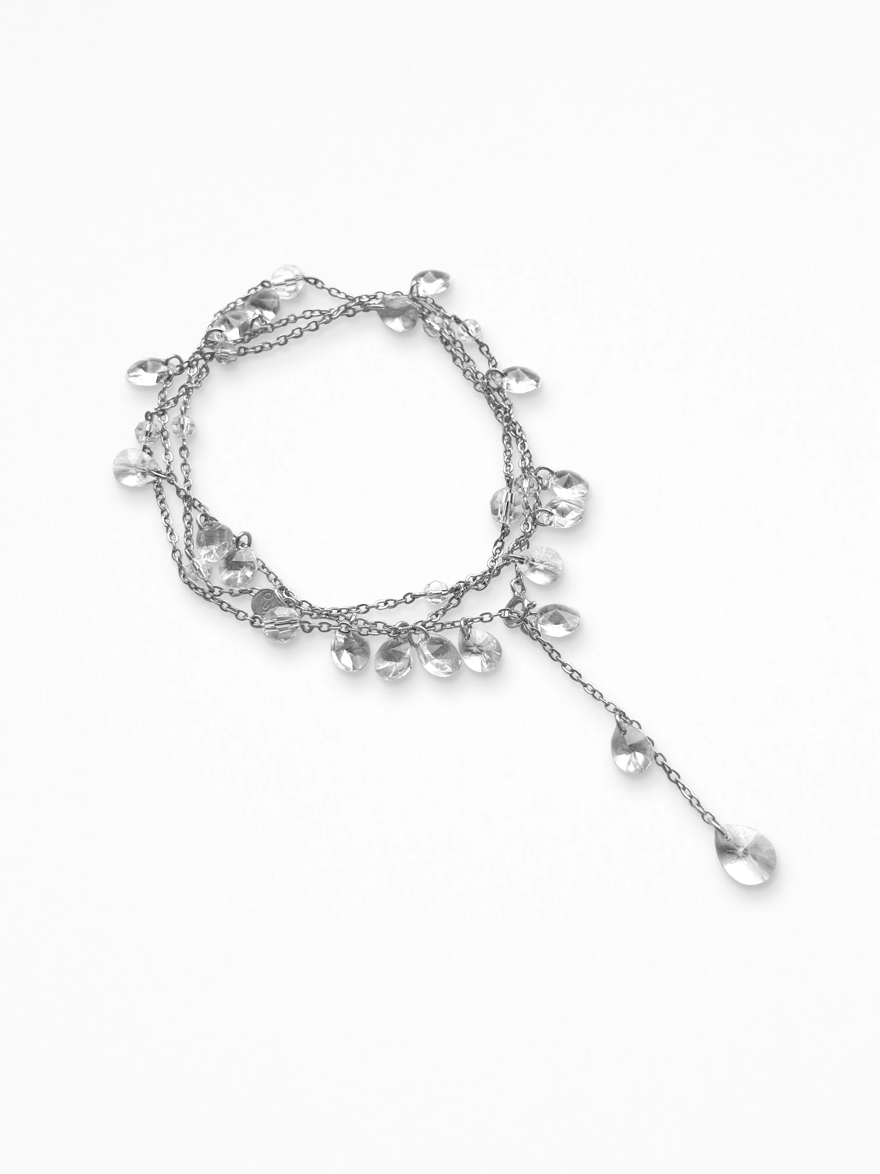 "CHAMPAGNE" NECKLACE/BRACELET SILVER - Image 3