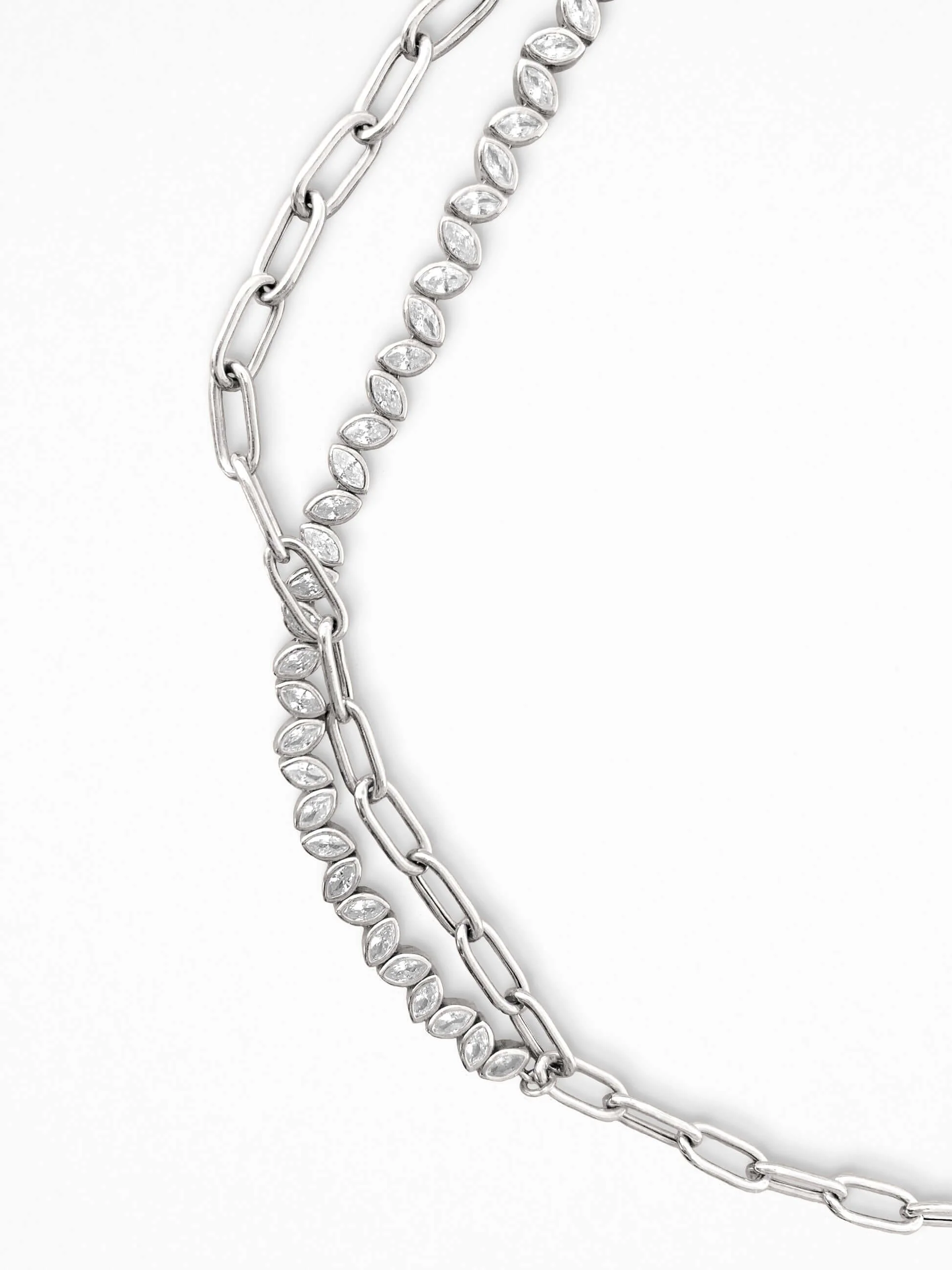 "COCKTAIL" NECKLACE SILVER - Image 3