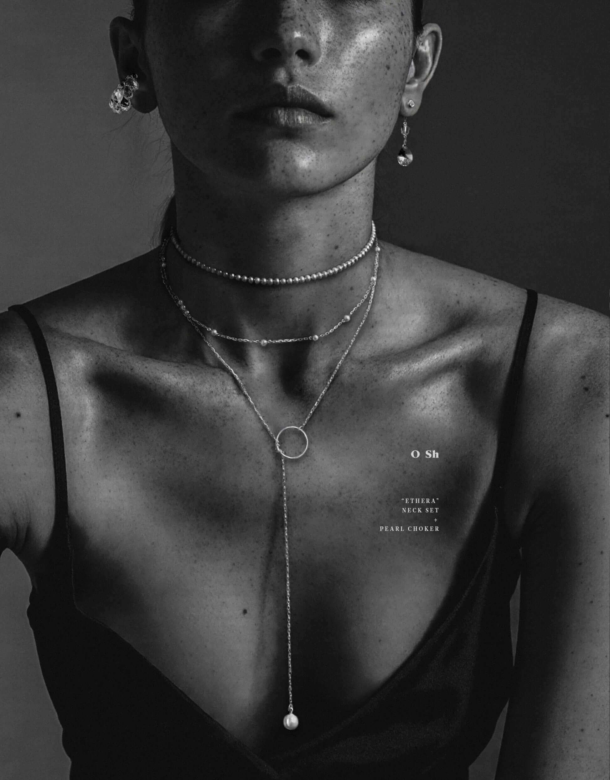 "ETHERA + PEARL CHOKER" NECK SET VERMEIL - Image 3
