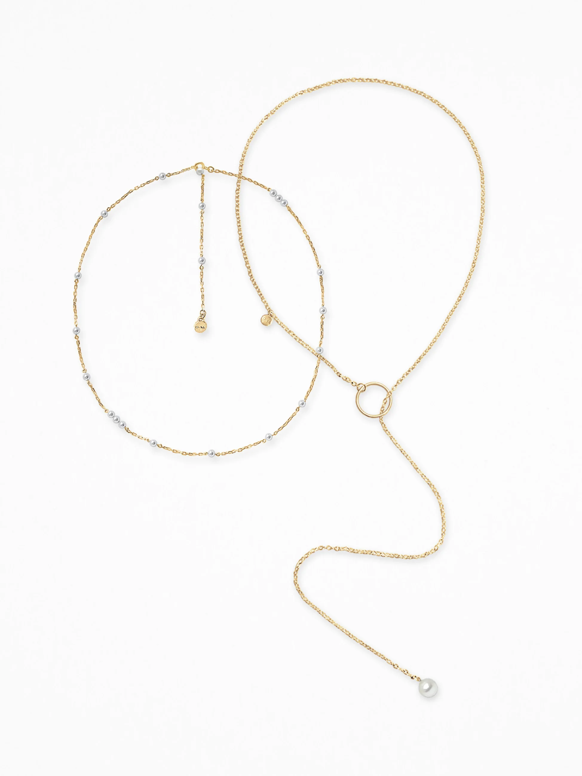 "ETHERA + PEARL CHOKER" NECK SET VERMEIL - Image 4