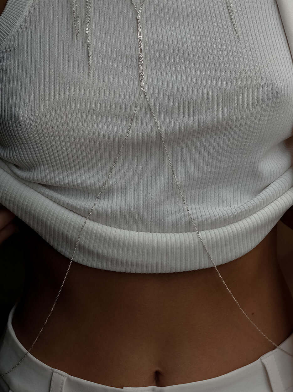 "HARNESS" BODY CHAIN SILVER - Image 7
