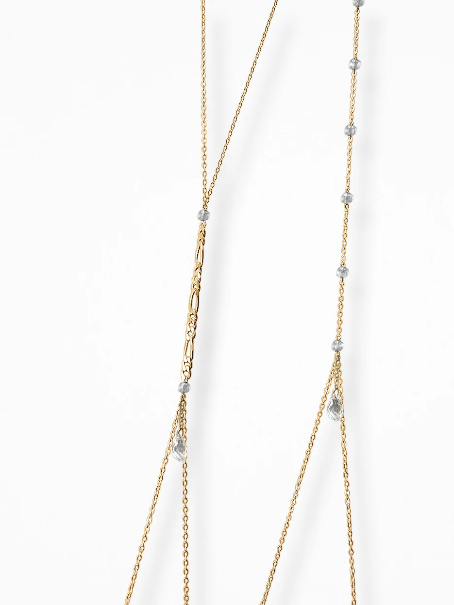 "HARNESS" CRYSTAL BODY CHAIN VERMEIL - Image 3