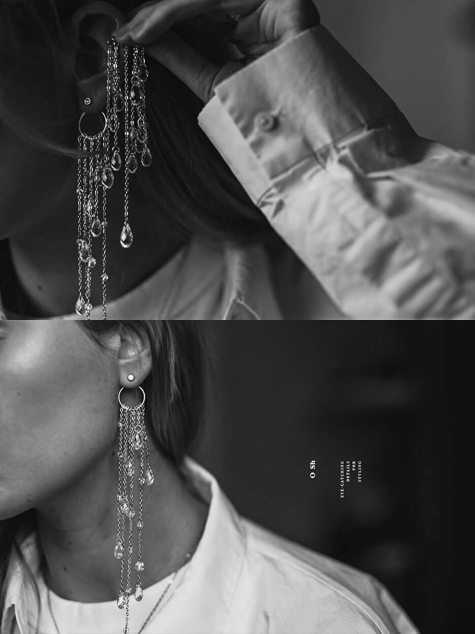 "LARMES DE GLACE" EAR SET SILVER - Image 3