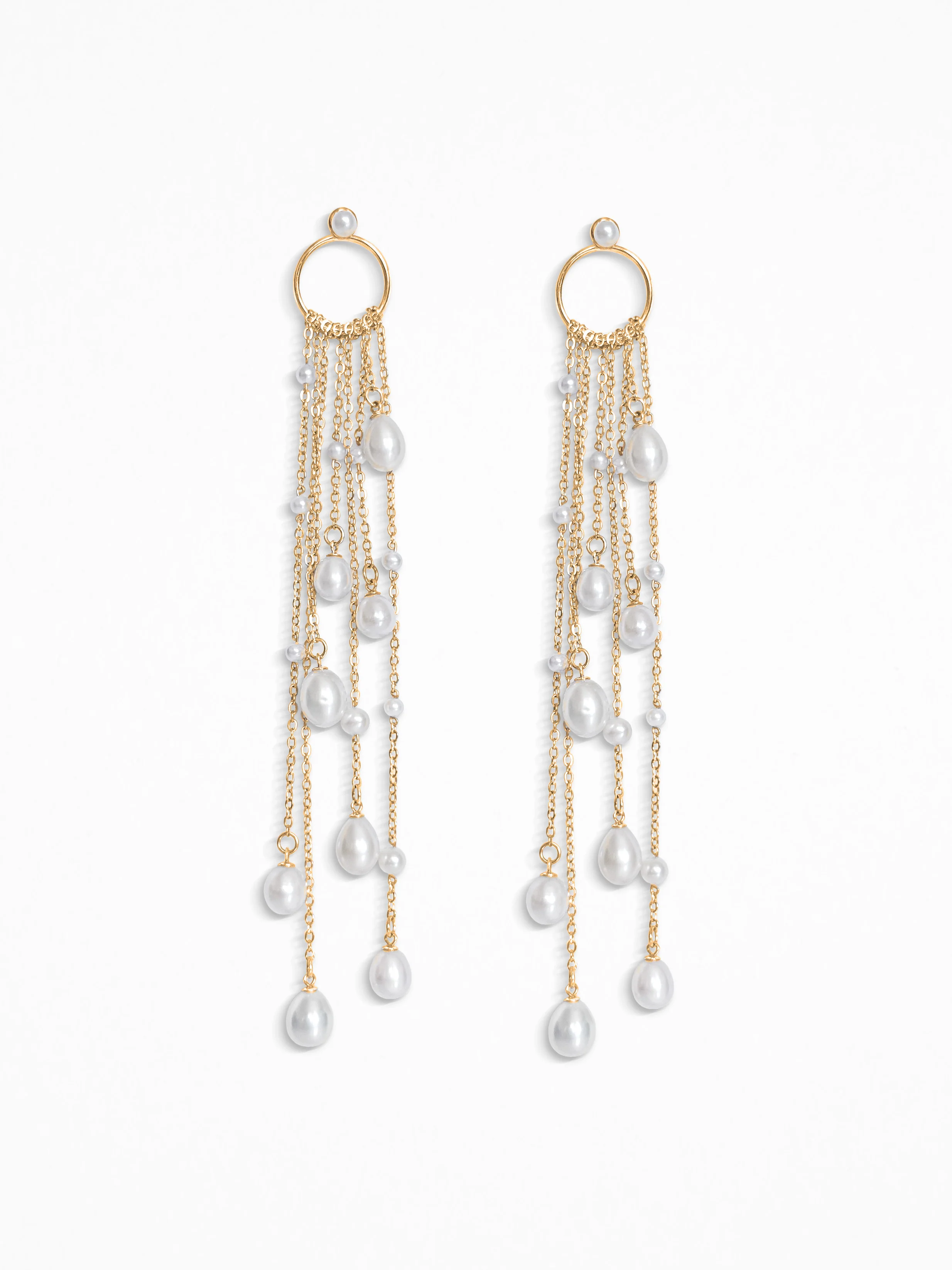 "LARMES DE PERLES" O-EARRINGS VERMEIL