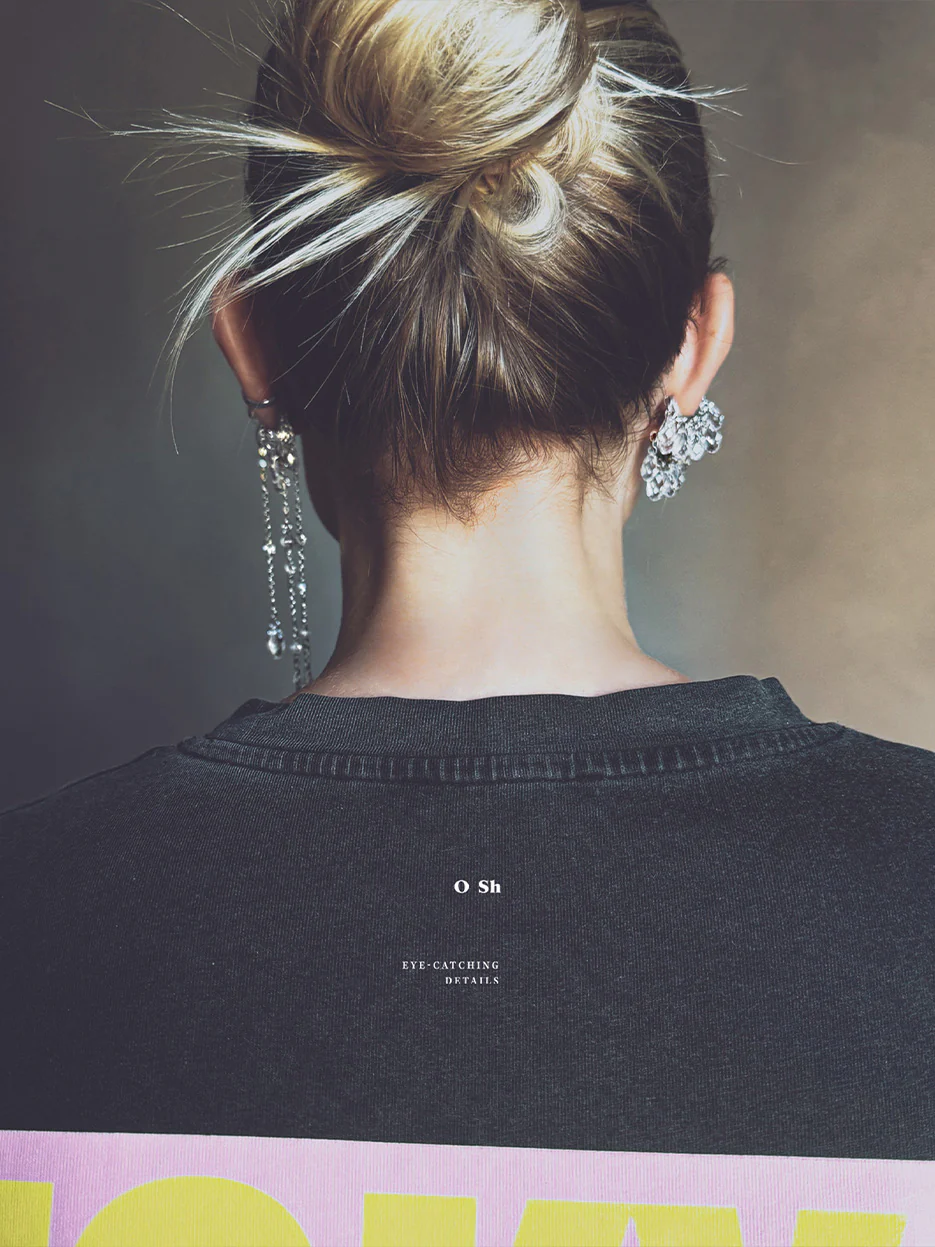 "NAKED CRYSTALS" ASYMMETRIC EAR SET SILVER - Image 11