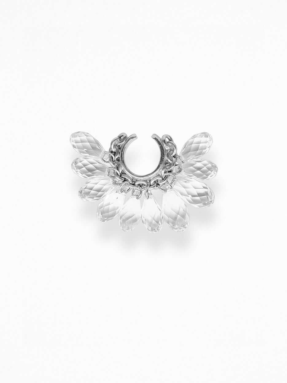 "NAKED CRYSTALS" EAR SET SILVER - Image 6