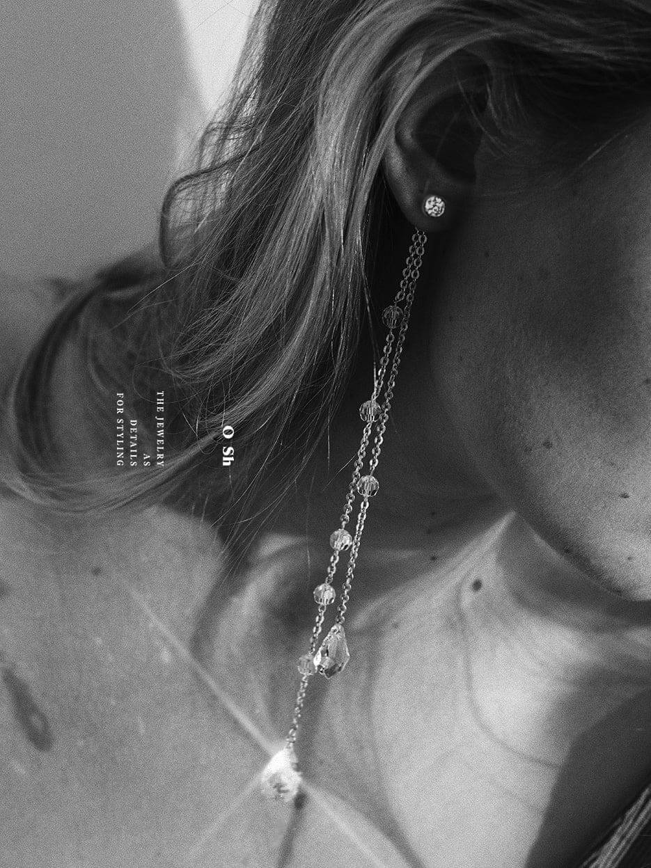 "NAKED CRYSTALS" EARRINGS VERMEIL - Image 3