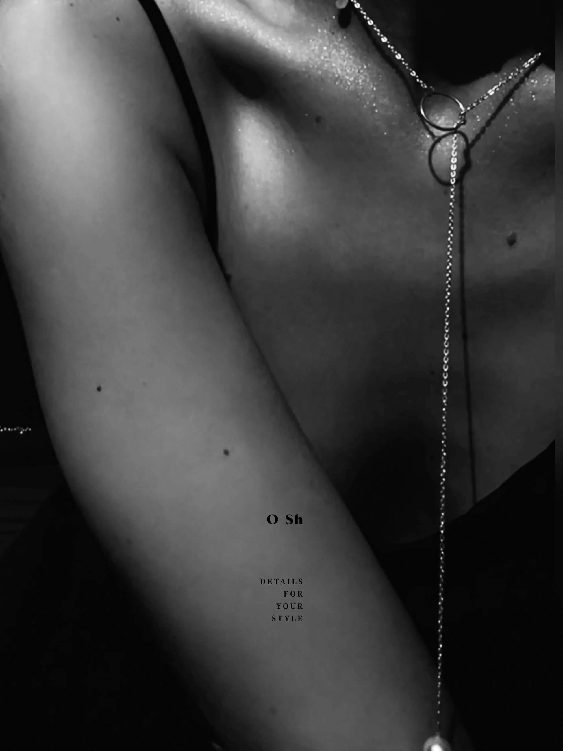 "O TIE" NECKLACE SILVER - Image 3