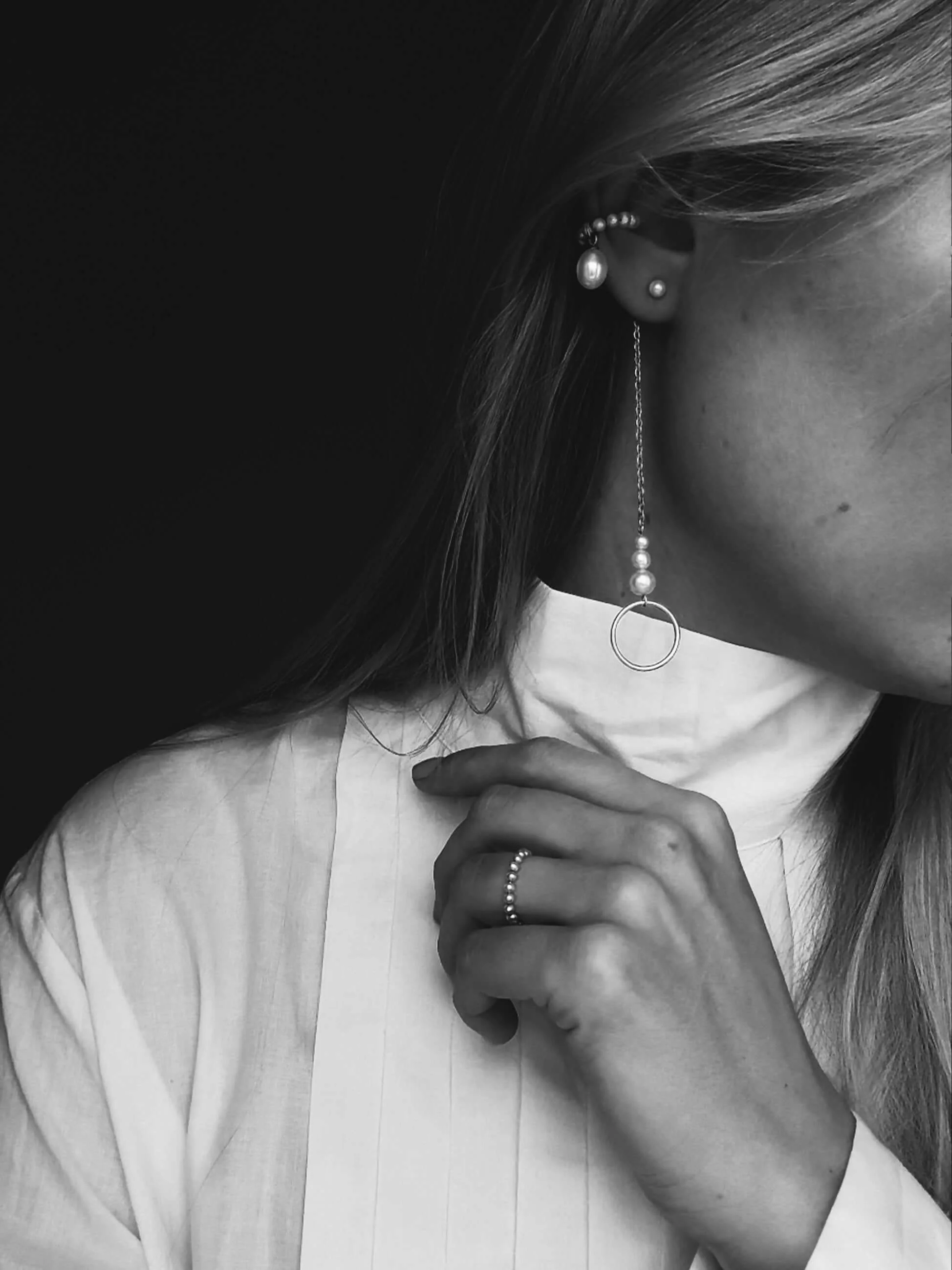 "OP" EAR SET SILVER - Image 5