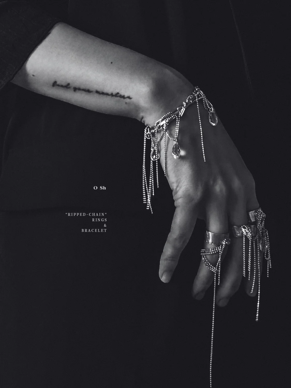 "RIPPED-CHAIN" RINGS SILVER - Image 5